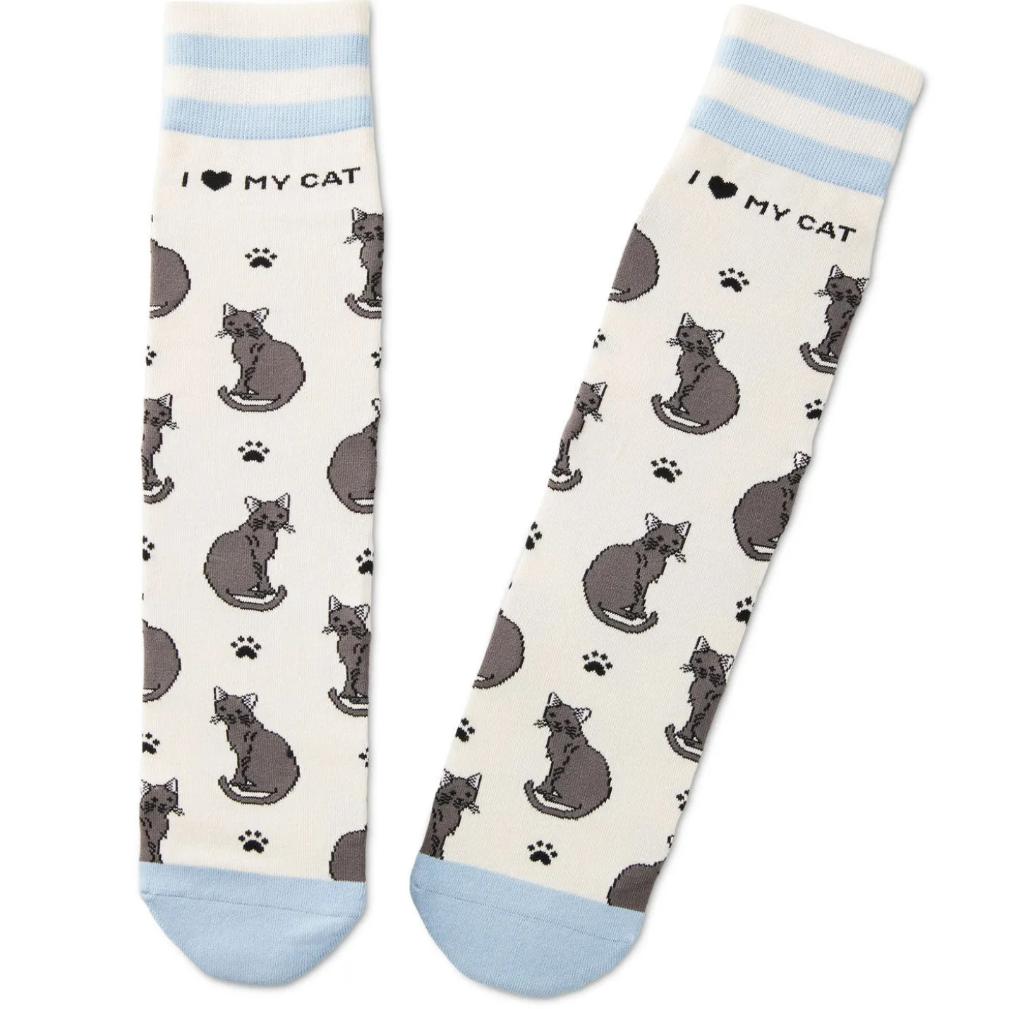 I Love My Black Cat Crew Socks