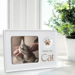 I Love My Cat Ceramic Picture Frame, 4x4
