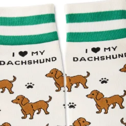 I Love My Dachshund Crew Socks