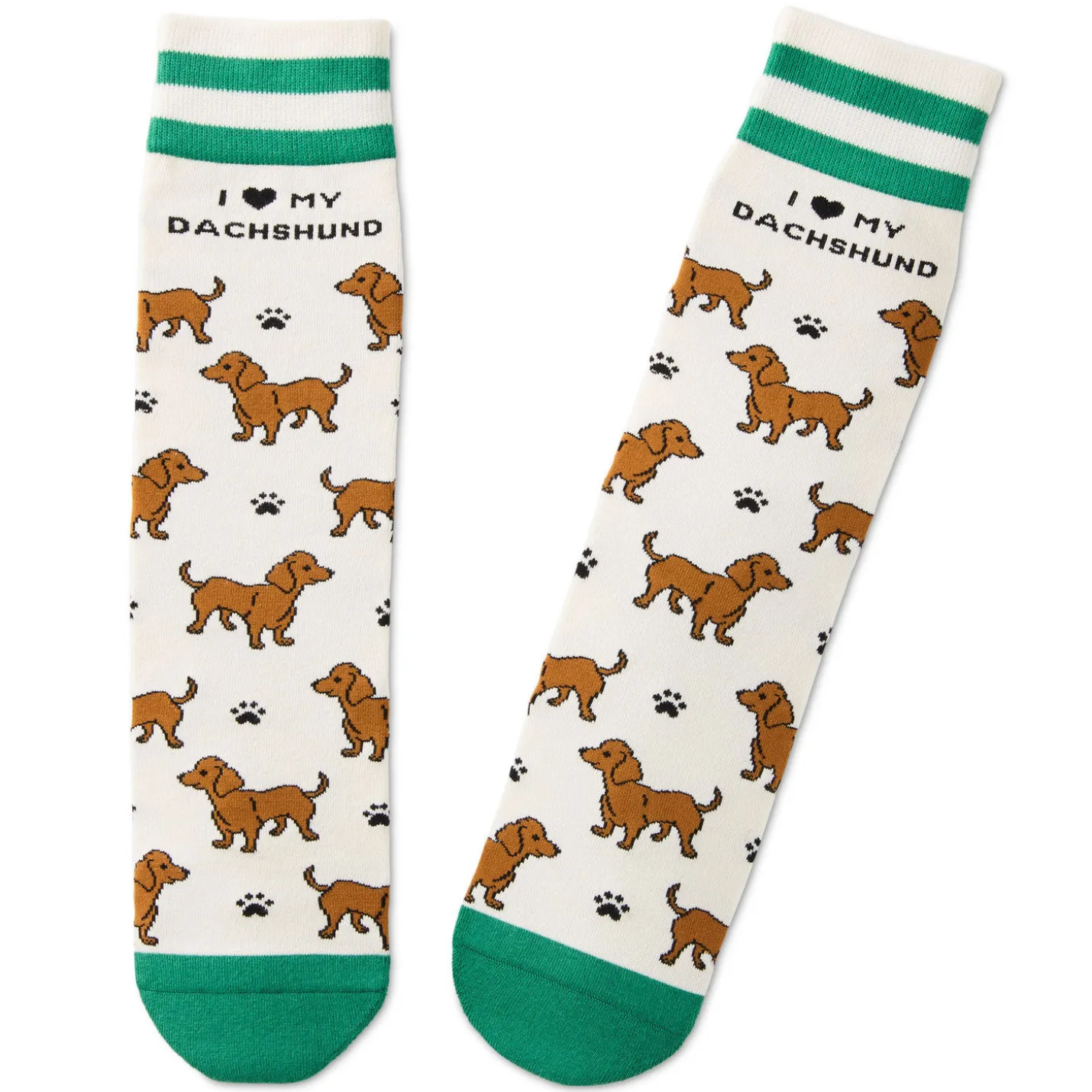 I Love My Dachshund Crew Socks