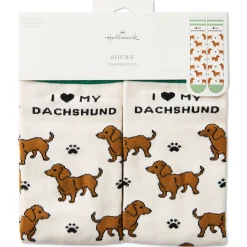 I Love My Dachshund Crew Socks
