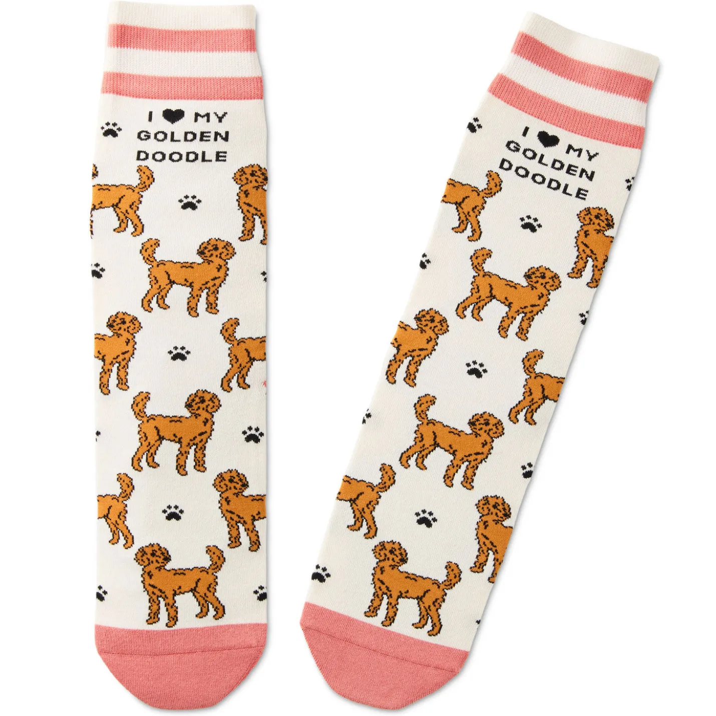 I Love My Goldendoodle Crew Socks