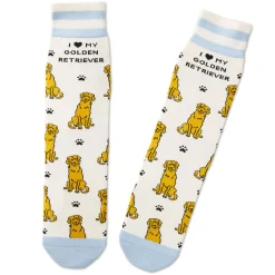 I Love My Golden Retriever Crew Socks