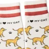 I Love My Orange Cat Crew Socks