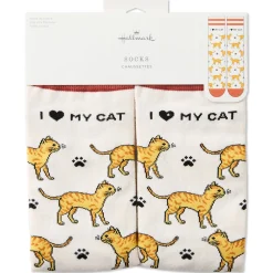 I Love My Orange Cat Crew Socks