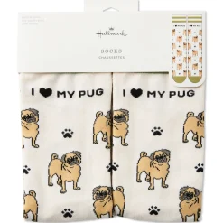 I Love My Pug Crew Socks