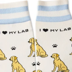 I Love My Yellow Lab Crew Socks