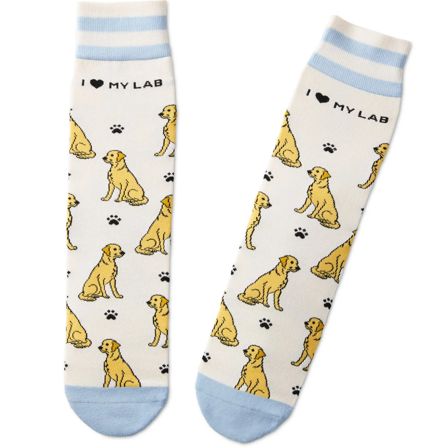I Love My Yellow Lab Crew Socks