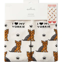 I Love My Yorkie Crew Socks
