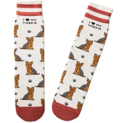 I Love My Yorkie Crew Socks
