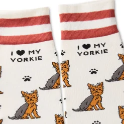 I Love My Yorkie Crew Socks