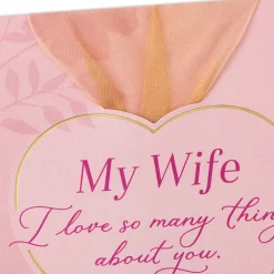 I Love So Many Things About You Birthday Card for Wife
