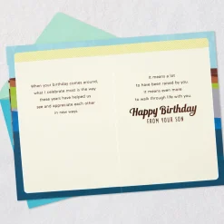 I'm Lucky to Walk Through Life With You Birthday Card for Dad From Son