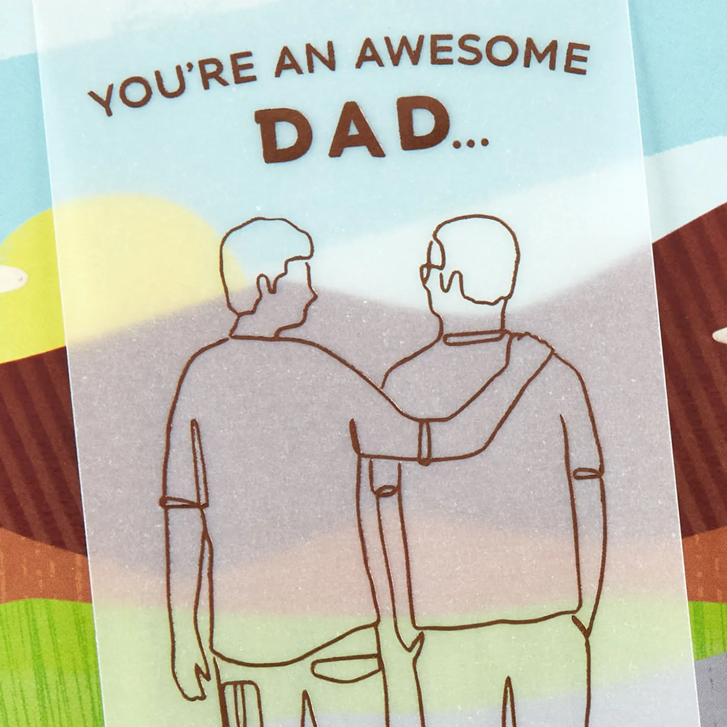 I'm Lucky to Walk Through Life With You Birthday Card for Dad From Son
