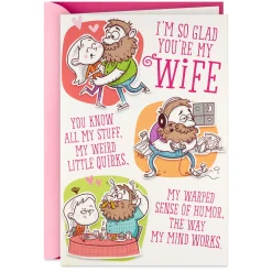 I'm So Glad You're My Wife Funny Birthday Card for Wife