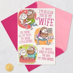 I'm So Glad You're My Wife Funny Birthday Card for Wife