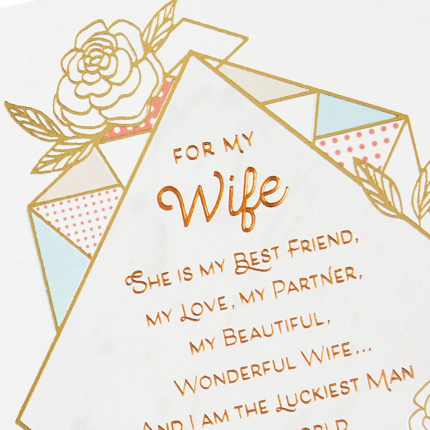 I'm the Luckiest Man Birthday Card for Wife