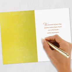 In God's Hands and In My Prayers Religious Encouragement Card