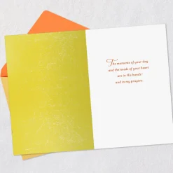 In God's Hands and In My Prayers Religious Encouragement Card