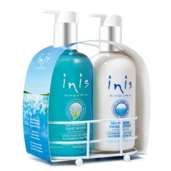 Inis Hand Soap and Hand Lotion in Caddy