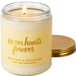 In Our Hearts Forever Fresh Mint & Eucalyptus Scented Jar Candle, 7 oz.