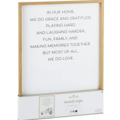 In Our Home We Do Love Wood Sign Family Handprint Kit