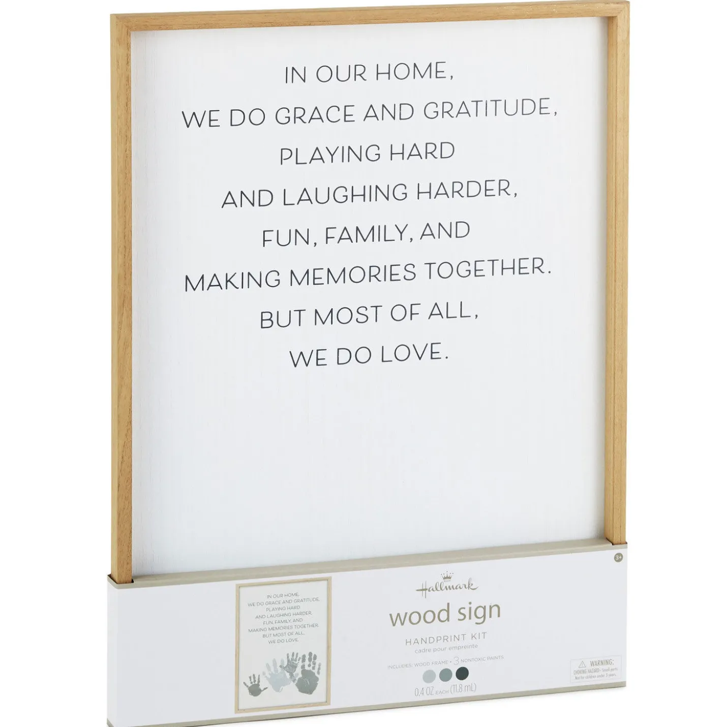 In Our Home We Do Love Wood Sign Family Handprint Kit