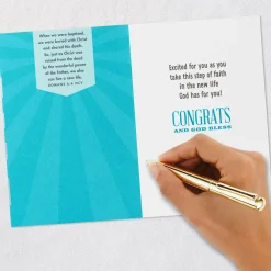 It's Time to Shine Religious Baptism Card