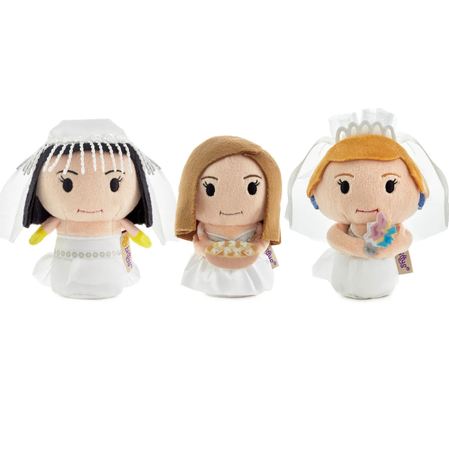 itty bittys® Friends Monica, Rachel and Phoebe in Wedding Dresses Plush, Set of 3