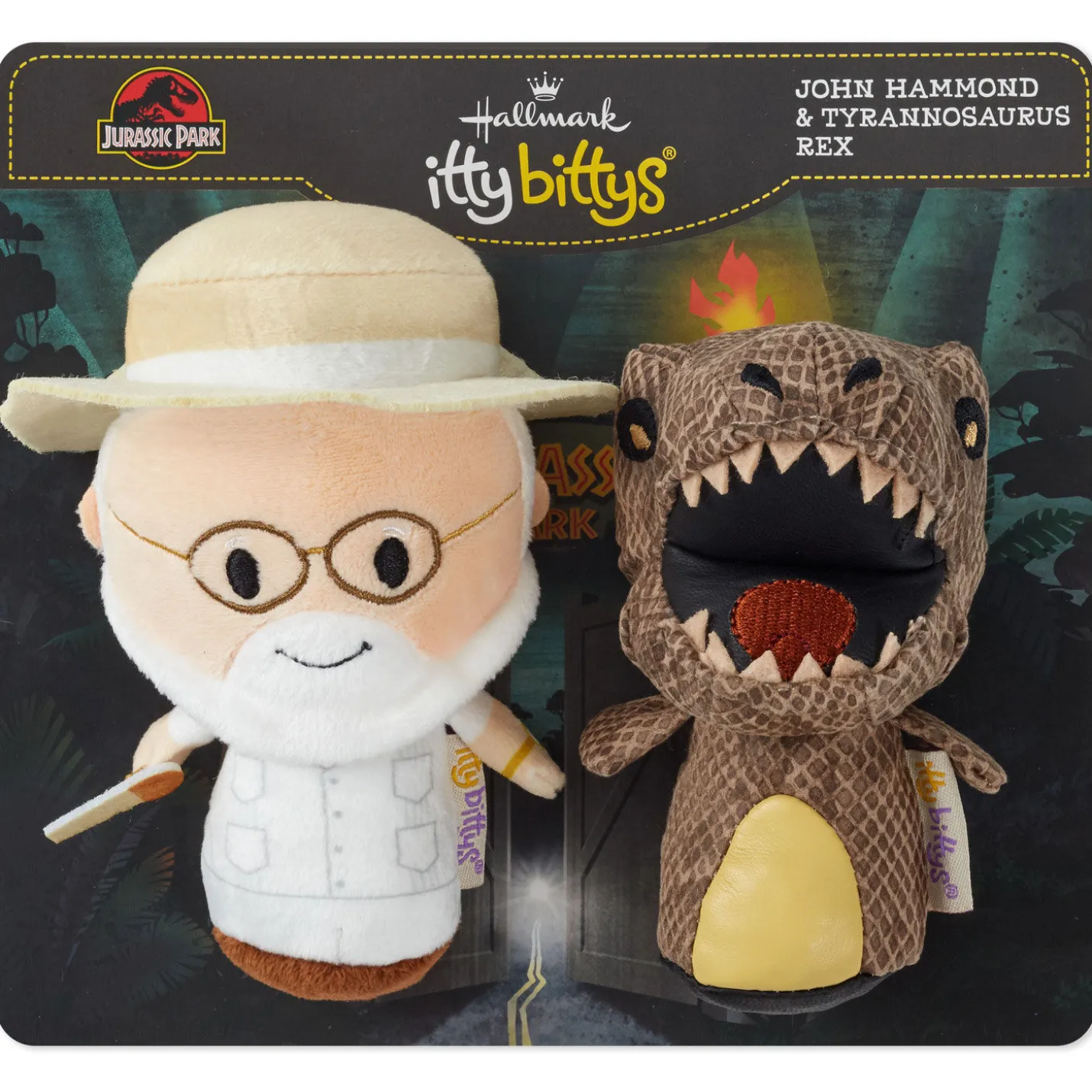 itty bittys® Jurassic Park John Hammond and T-Rex Plush, Set of 2