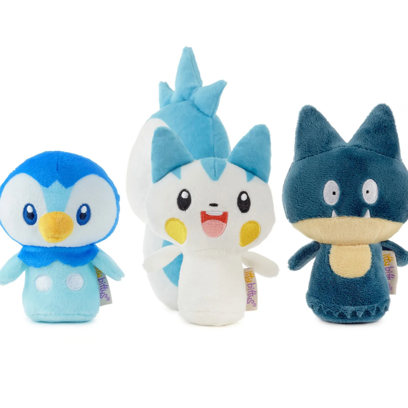 itty bittys® Pokémon Piplup, Munchlax, and Pachirisu Plush, Set of 3