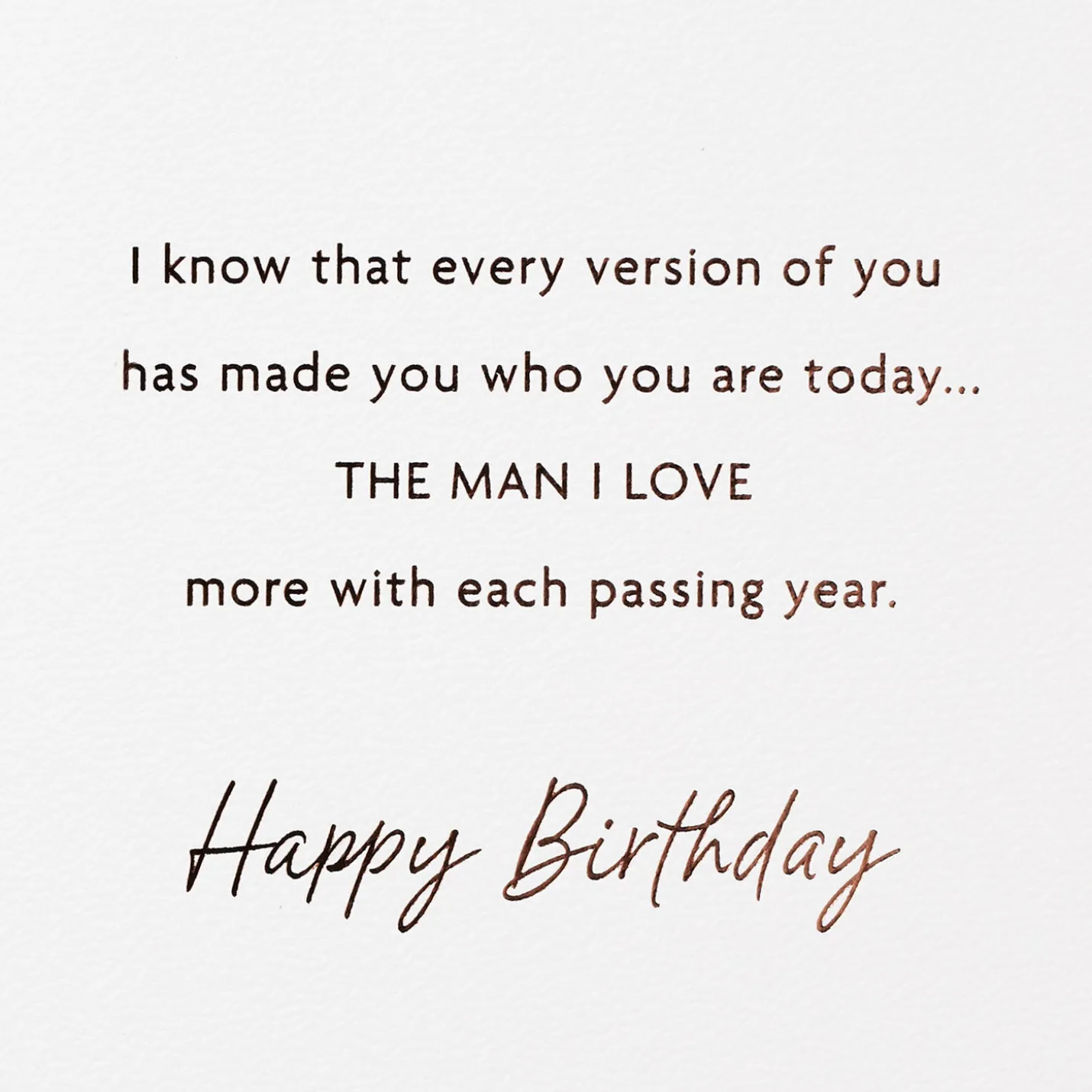 I've Loved Every Version of You Birthday Card for Husband