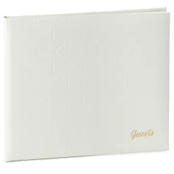 Ivory Botanical Pattern Guest Book