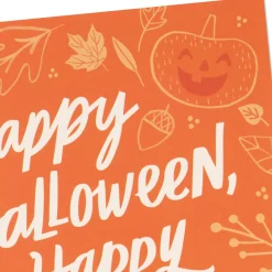 Jack-o'-Lanterns and Fall Leaves Halloween Cards, Pack of 6