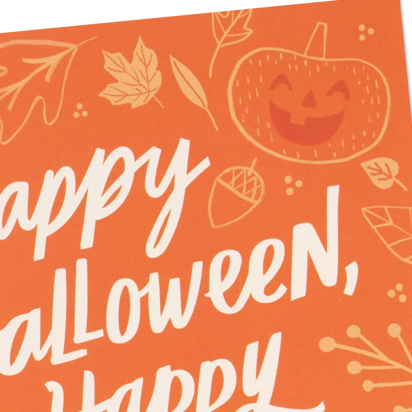 Jack-o'-Lanterns and Fall Leaves Halloween Cards, Pack of 6