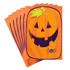Jack-o'-Lantern Smile Halloween Cards, Pack of 6