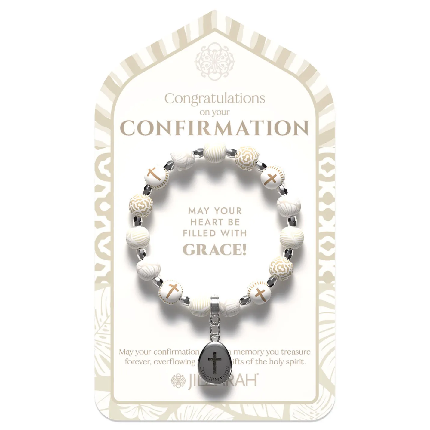 Jilzarah Confirmation Beaded Bracelet for Kids