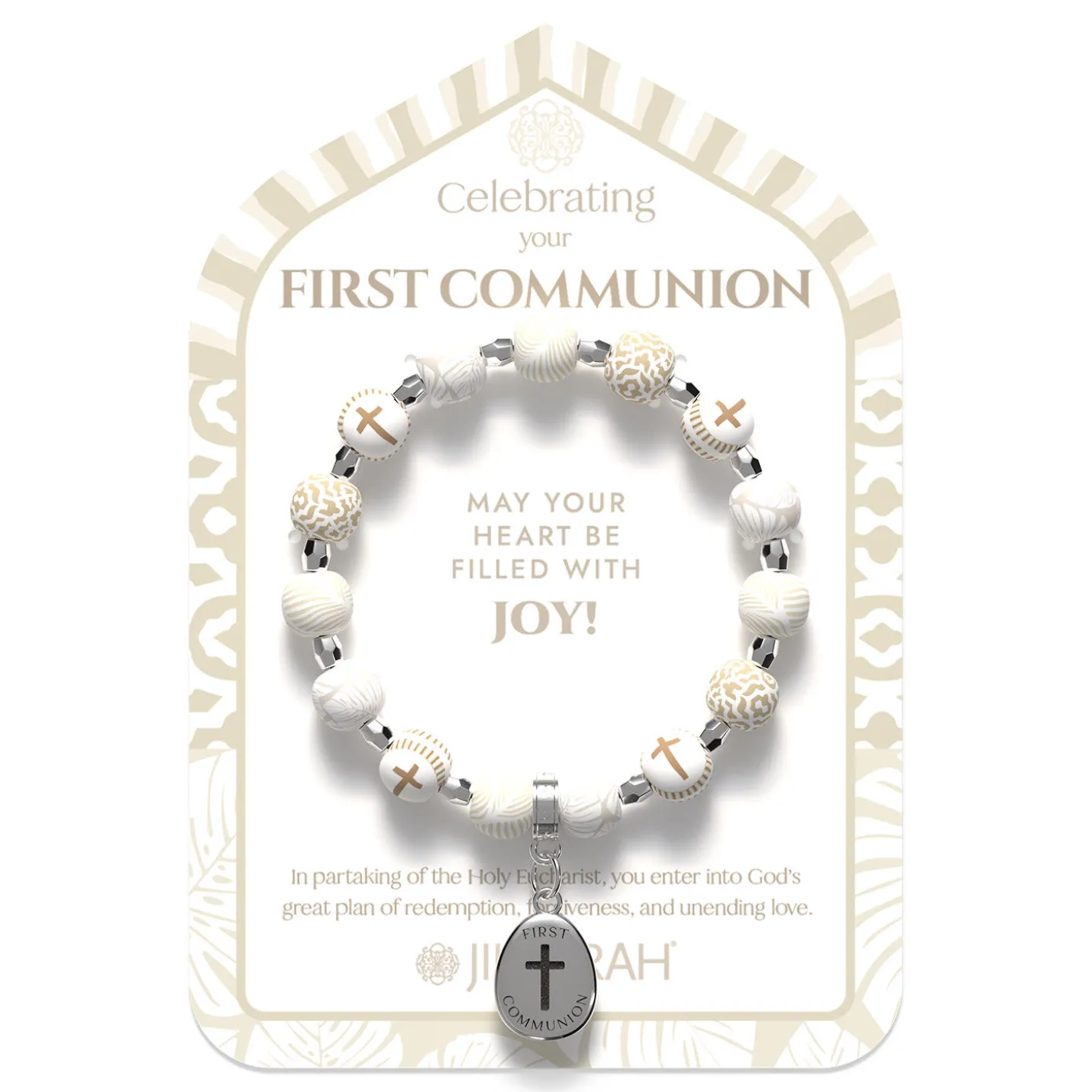 Jilzarah First Communion Beaded Bracelet for Kids