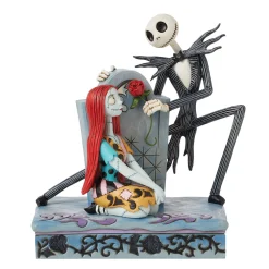 Jim Shore Disney Jack and Sally on Gravestone Figurine, 6.8"
