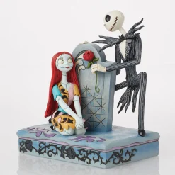 Jim Shore Disney Jack and Sally on Gravestone Figurine, 6.8"