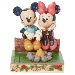 Jim Shore Disney Mickey and Minnie Campfire Figurine, 5.75"