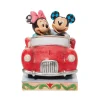 Jim Shore Disney Mickey and Minnie in Red Car Figurine, 5.2"
