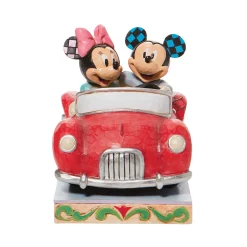 Jim Shore Disney Mickey and Minnie in Red Car Figurine, 5.2"