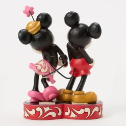 Jim Shore Disney Mickey and Minnie on Heart Figurine, 6.2"