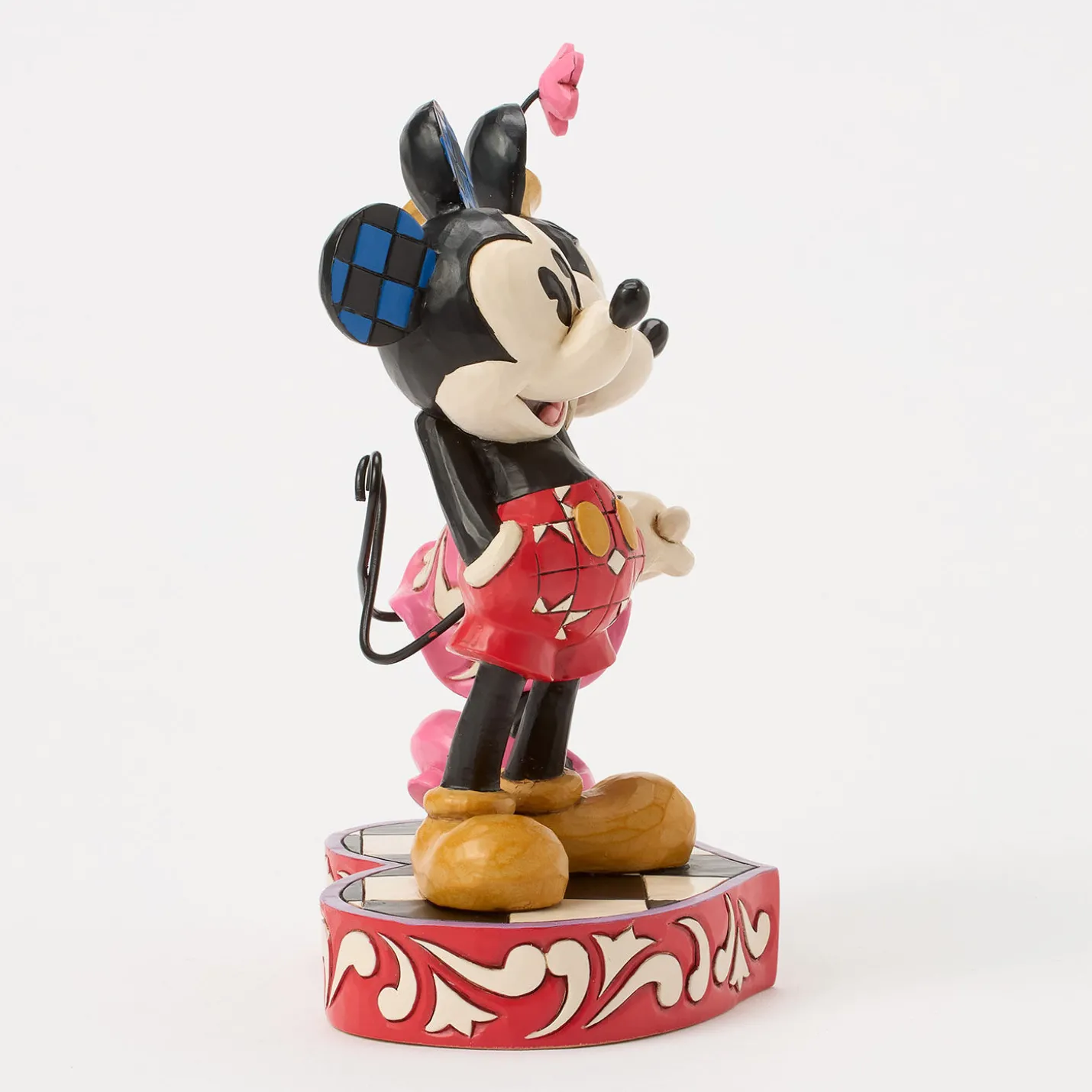 Jim Shore Disney Mickey and Minnie on Heart Figurine, 6.2"