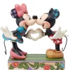 Jim Shore Disney Mickey and Minnie Making Heart Hands Figurine, 4.5"