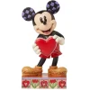 Jim Shore Disney Mickey Mouse With Personalizable Heart Figurine, 4.8"