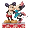 Jim Shore Disney Minnie Kissing Mickey Figurine, 5.8"