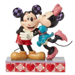 Jim Shore Disney Minnie Kissing Mickey Figurine, 5.8"