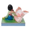 Jim Shore Disney Mulan and Cherry Blossom Figurine, 4.75"
